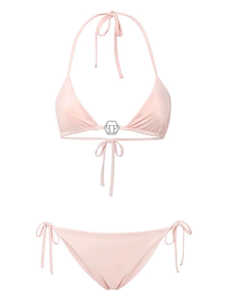 Philipp Plein logo-plaque bikini set - Pink Cover