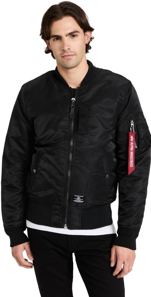 Alpha Industries Ma-1 Mod Bomber Flight Jacket Black Cover