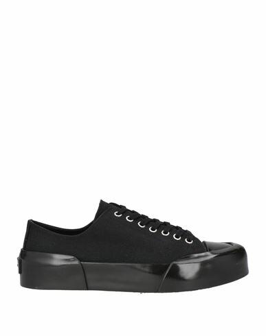 Jil Sander Woman Sneakers Black Textile fibers, Rubber Cover