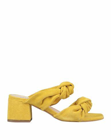 Ottod'ame Woman Sandals Yellow Soft Leather Cover