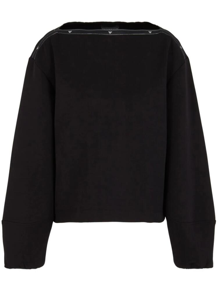 Emporio Armani logo trim jumper - Black Cover