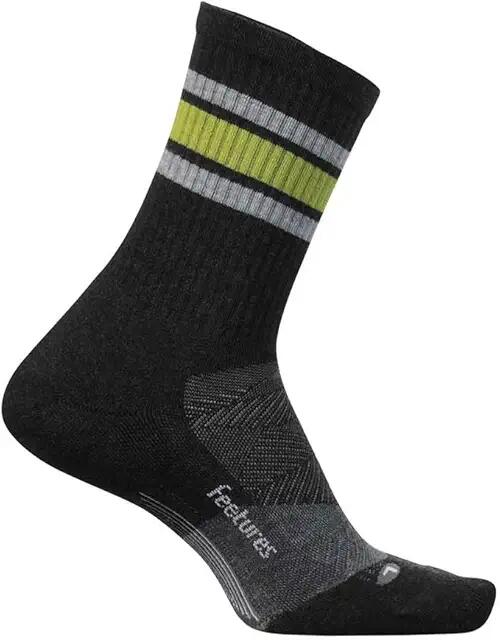 Feetures Trail Max Cushion Mini Crew (Trail Blaze Charcoal) Crew Cut Socks Shoes Cover