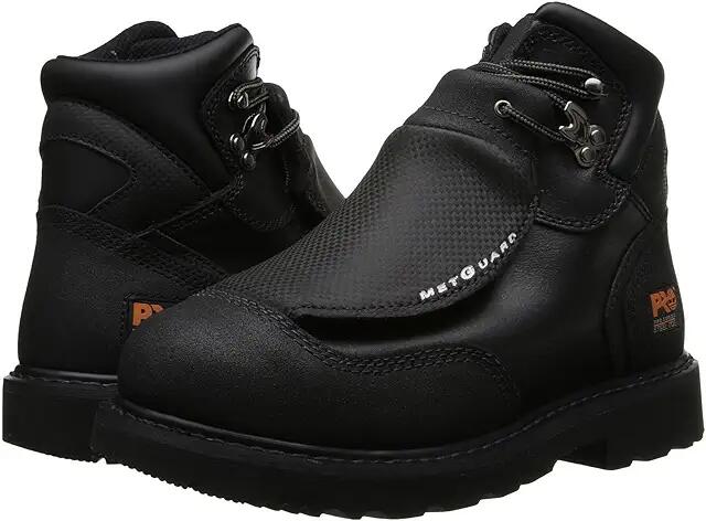 Timberland PRO Met Guard 6 Steel Toe (Black Ever-Guard Leather) Men's Work Lace-up Boots Cover