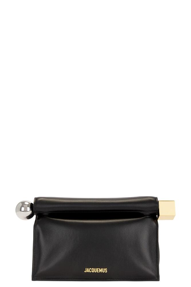 JACQUEMUS La Pochette Rond Carre Bag in Black Cover