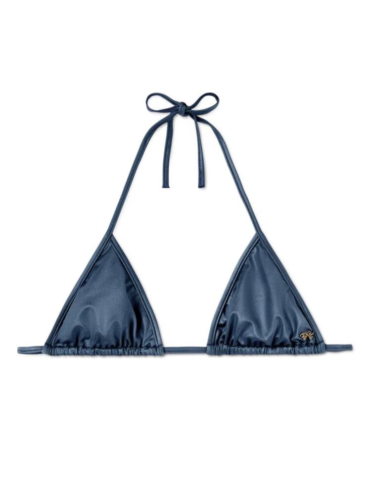 Palm Angels metallic triangle bikini top - Blue Cover