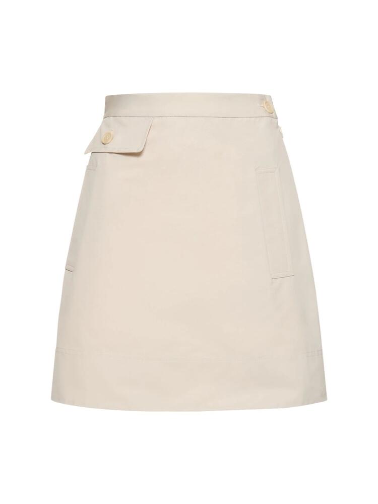 ASPESI Cotton Canvas Mini Skirt Cover