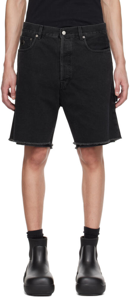 AMBUSH Black Raw Edge Denim Shorts Cover