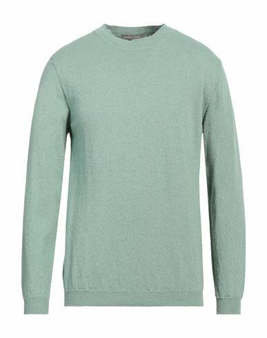 Daniele Fiesoli Man Sweater Sage green Flax, Cotton Cover