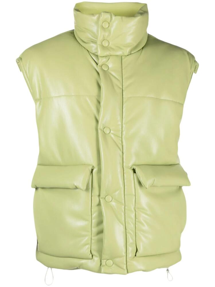 Nanushka padded leather gilet - Green Cover