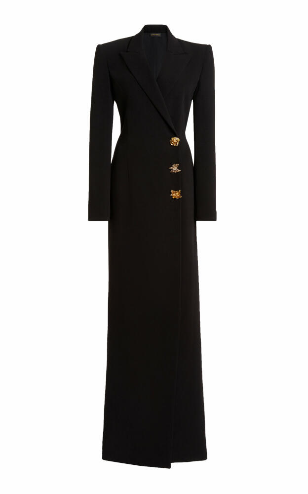 Zuhair Murad - Tailored Cady Tuxedo Maxi Dress - Black Cover