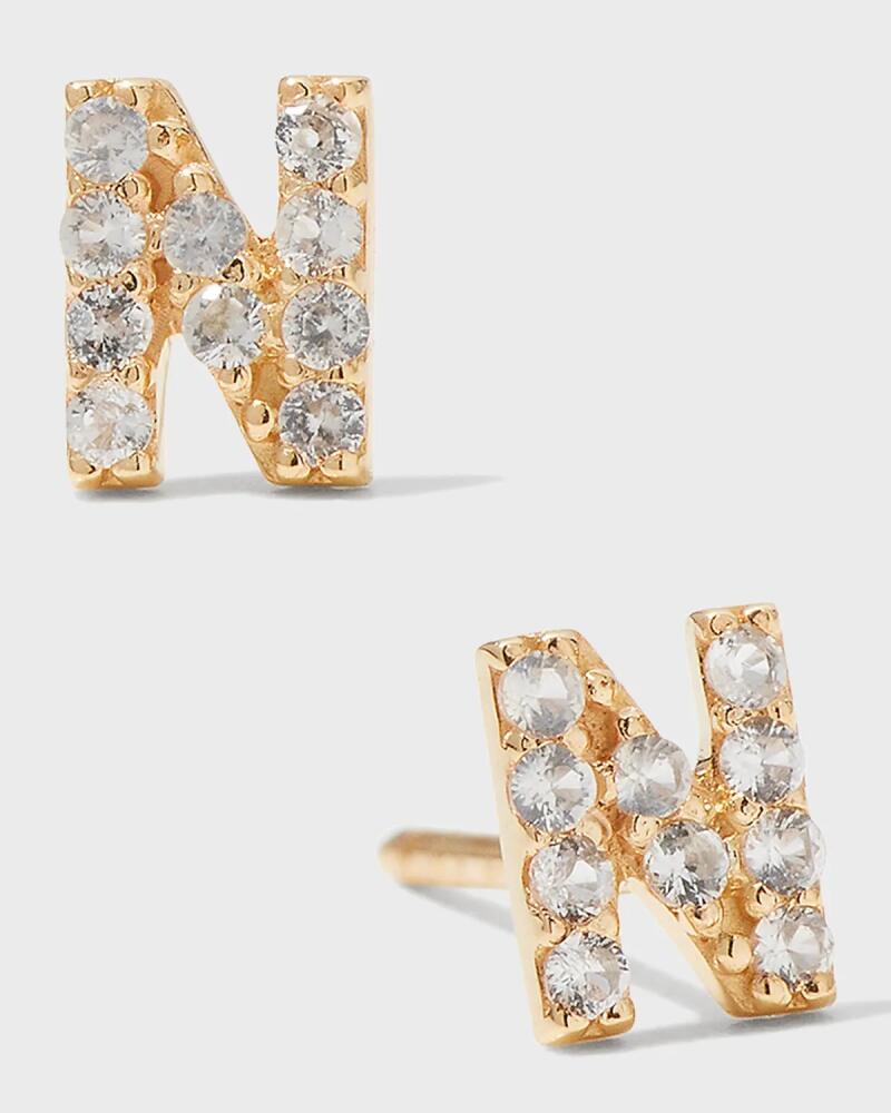 Tai White Sapphire Initial Stud Earring, Single Cover