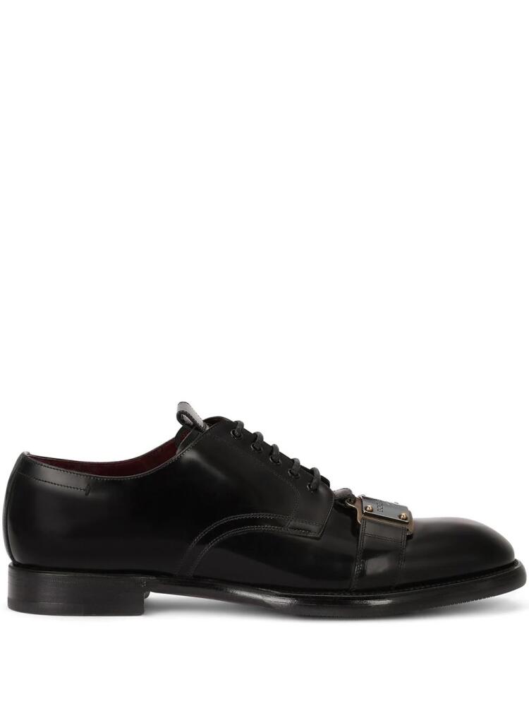 Dolce & Gabbana logo-plaque Derby shoes - Black Cover