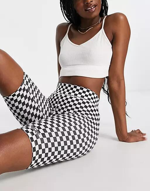 Vans legging shorts in black & white checkerboard - part of a set Cover