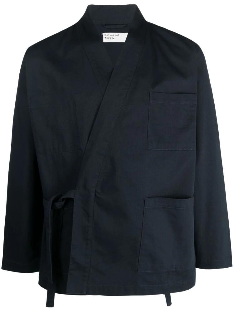 Universal Works Kyoto Work side-tie fastening jacket - Blue Cover