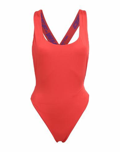 Off-white Woman One-piece swimsuit Tomato red Polyester, Elastane Cover