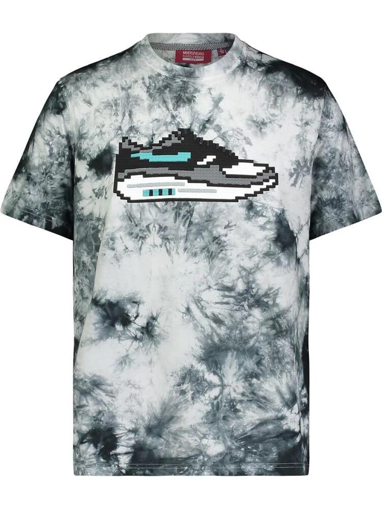 Mostly Heard Rarely Seen 8-Bit sneaker tie-dye print T-shirt - Black Cover