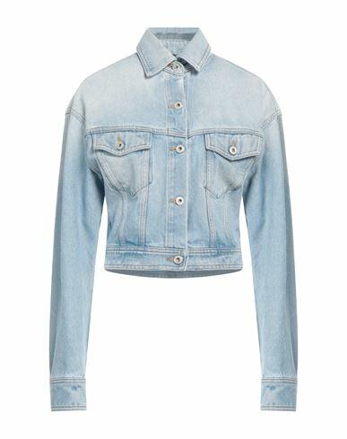 Off-white Woman Denim outerwear Blue Cotton Cover