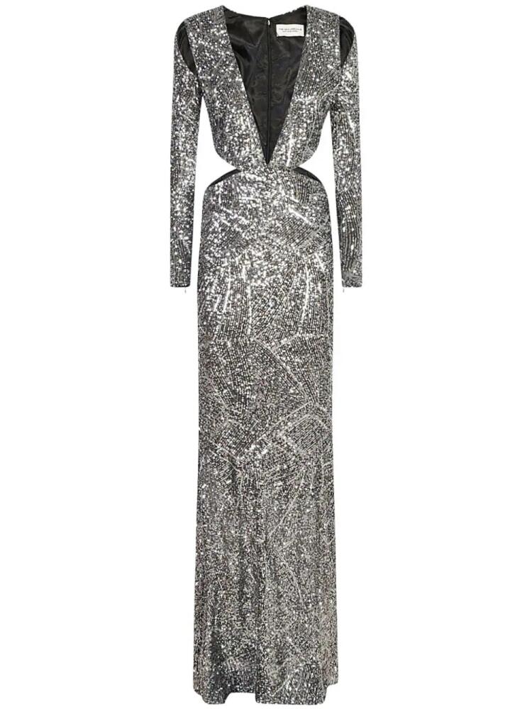 The New Arrivals Ilkyaz Ozel Dorenne maxi dress - Silver Cover