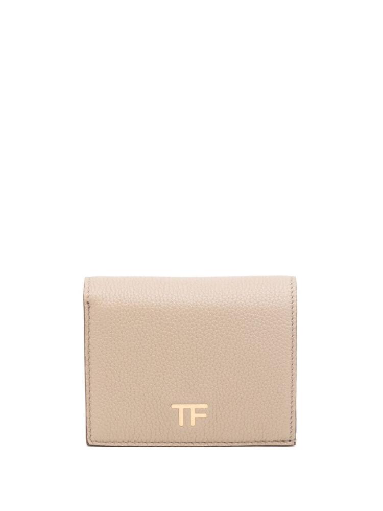 TOM FORD mini logo-plaque leather wallet - Pink Cover