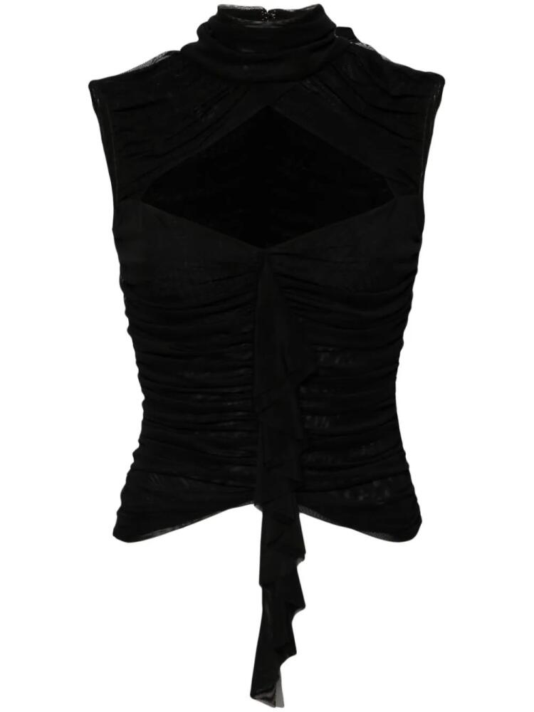 De La Vali Tiramisu ruched top - Black Cover