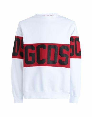 Gcds Man Sweatshirt White Recycled cotton Cover