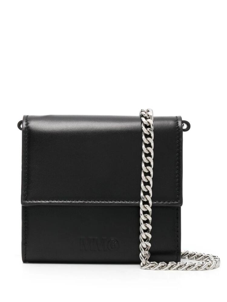 MM6 Maison Margiela leather chain-on-wallet - Black Cover