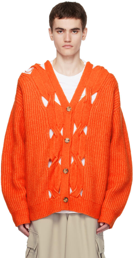 Feng Chen Wang Orange Rib Cardigan Cover