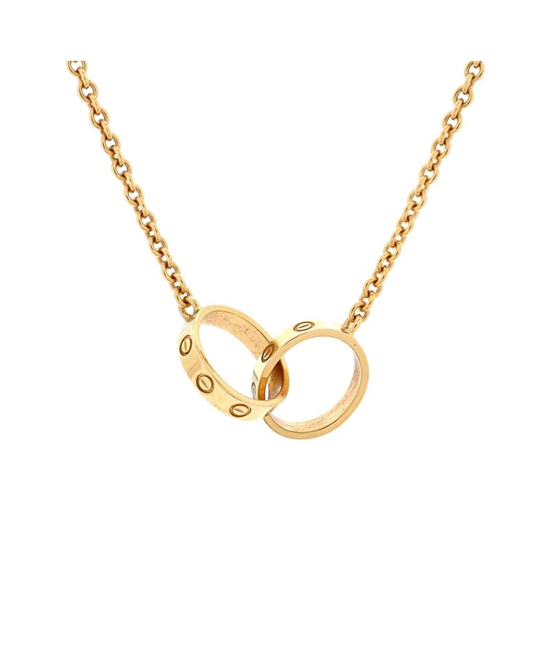 Pre-Owned Cartier Love Interlocking Necklace 18K Gold Cover