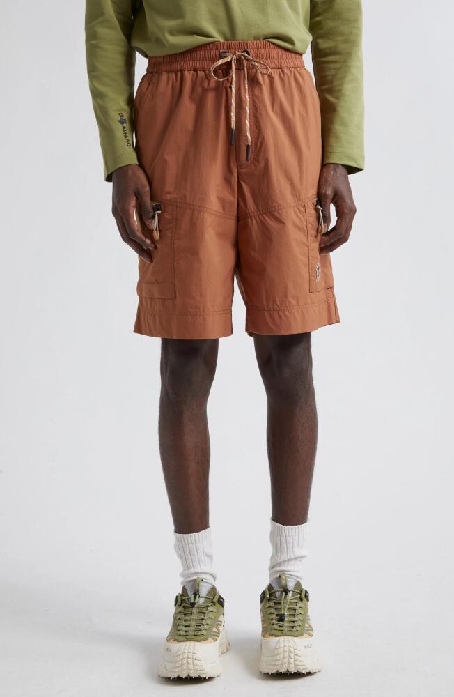 Moncler Grenoble Ripstop Shorts in Brown Ginger Cover