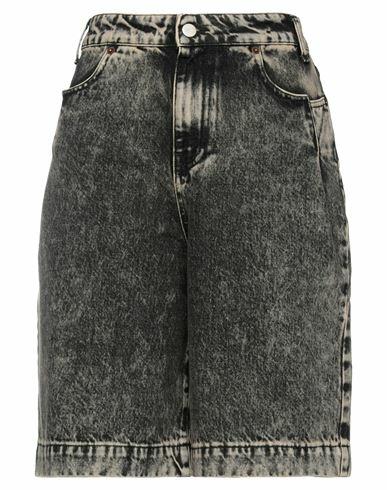 Solotre Woman Denim shorts Steel grey Cotton Cover