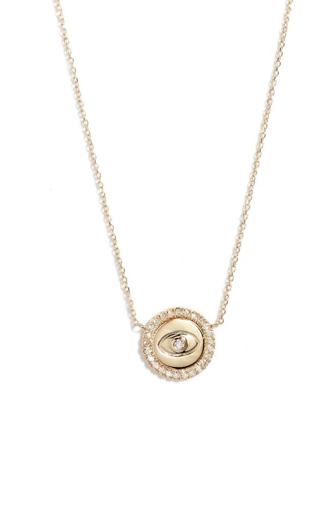 Anzie Royale Evil Eye Diamond Necklace in Gold/Diamond Cover