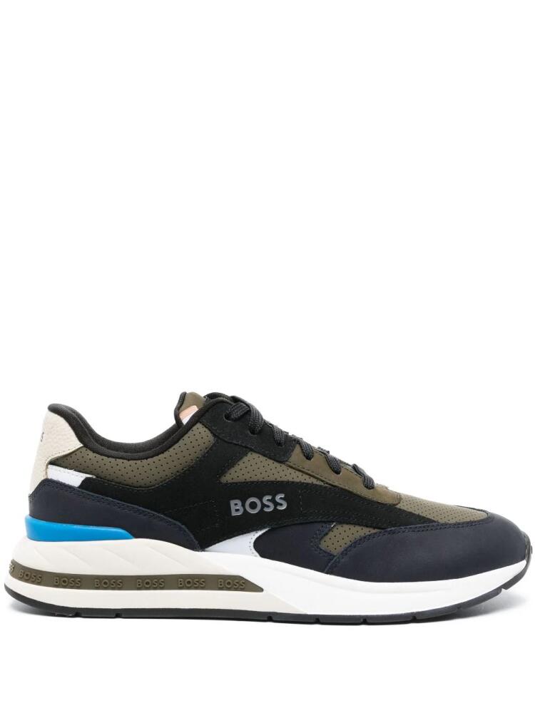 BOSS low-top panelled sneakers - Black Cover