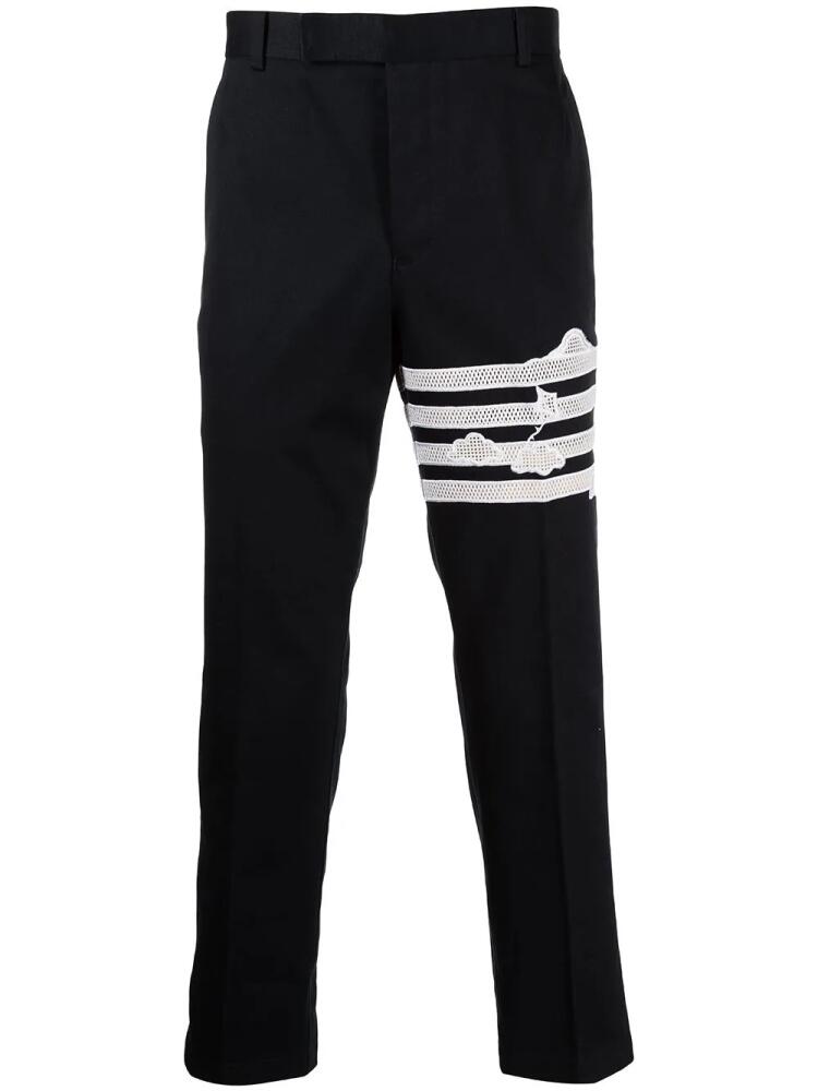 Thom Browne Unconstructed 4-Bar sky-motif chino trousers - Blue Cover