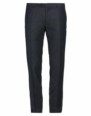 Canali Man Pants Midnight blue Wool, Silk Cover