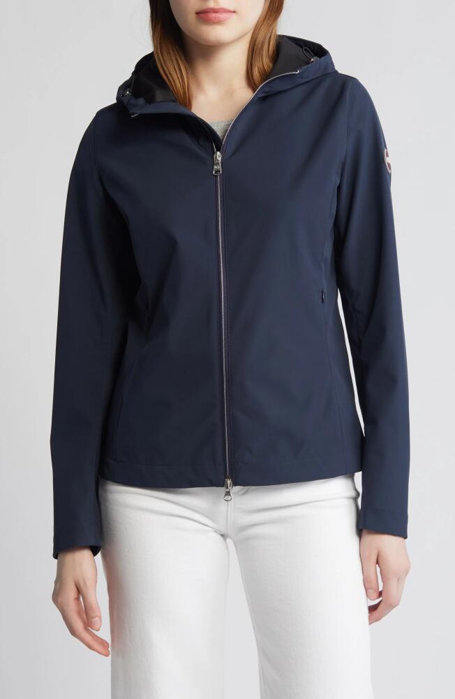 COLMAR New Futurity Water Repellent Hooded Rain Jacket in Navy Blue Cover