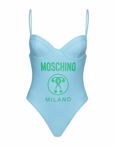 Moschino Woman One-piece swimsuit Sky blue Polyamide, Elastane Cover