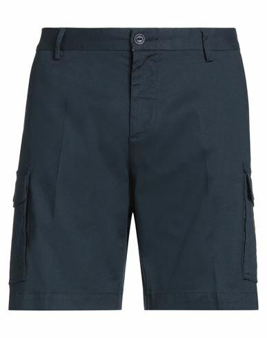 Harmont & Blaine Man Shorts & Bermuda Shorts Midnight blue Cotton, Elastane Cover