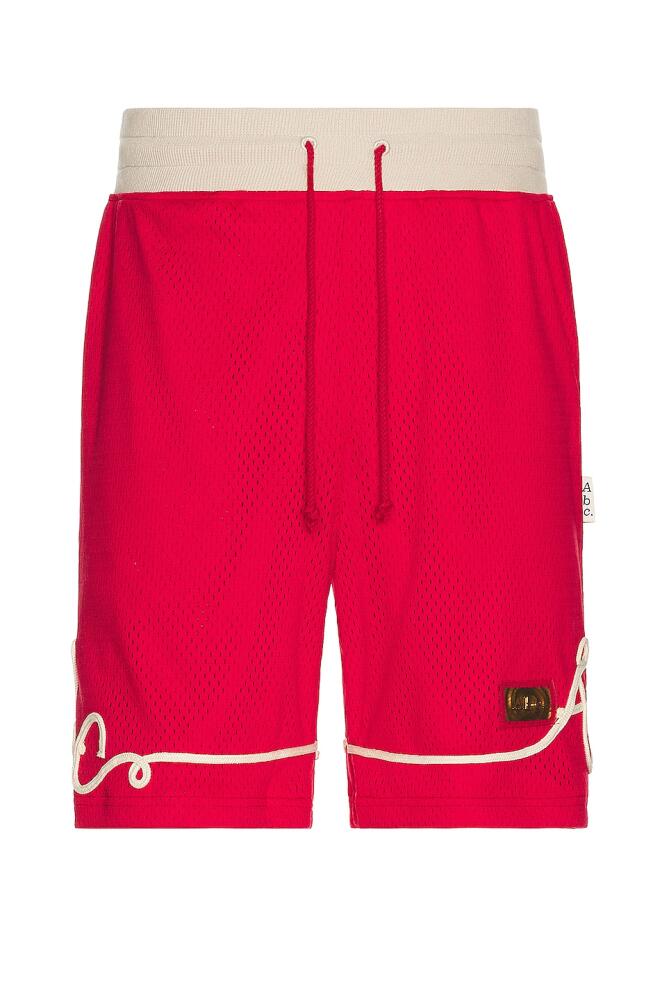 Advisory Board Crystals Soutache Basketball Short in Red Cover