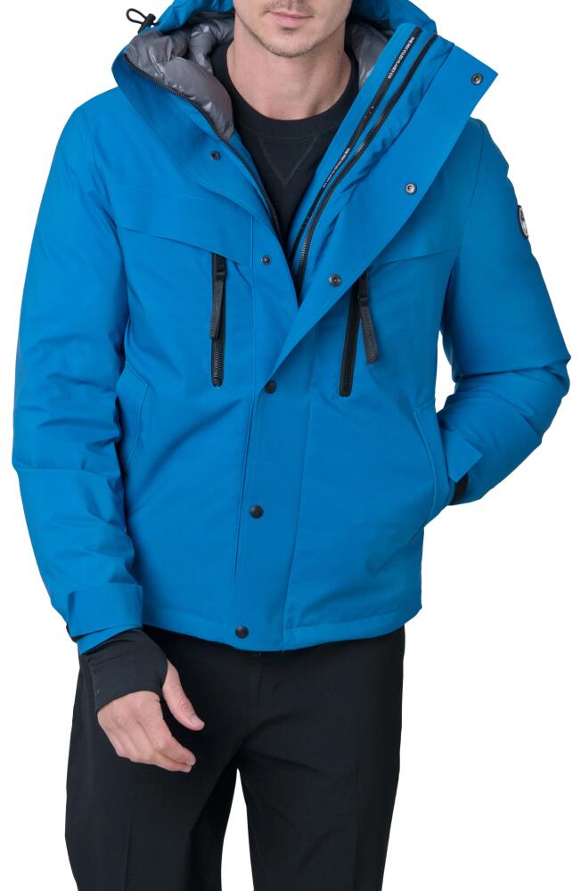 The Recycled Planet Company Norwalk Water Repellent Recycled Down Parka in Mykonos Blue Cover