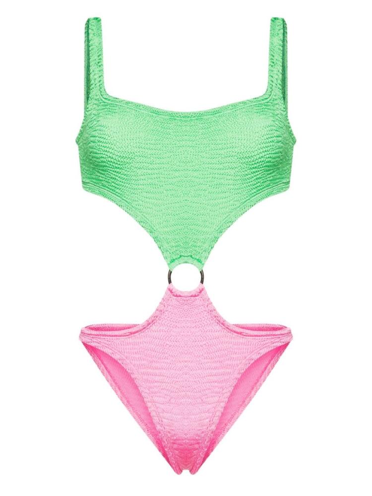 PARAMIDONNA Olivia colour-block crinkled swimsuit - Pink Cover