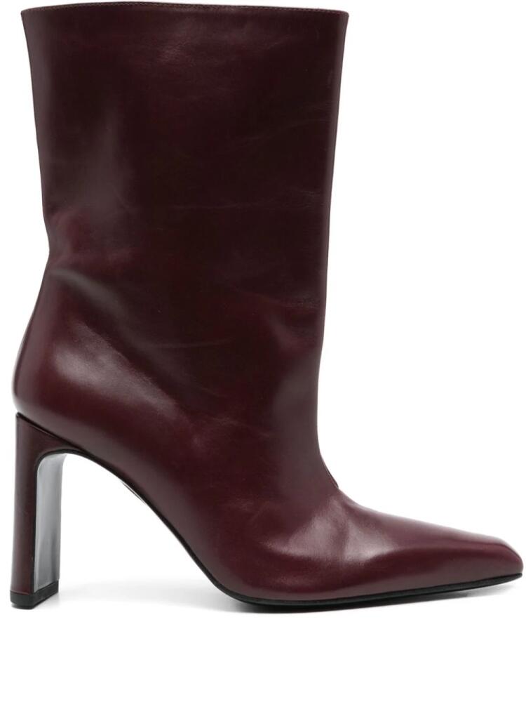 Dorothee Schumacher 80mm calfskin ankle boots - Purple Cover