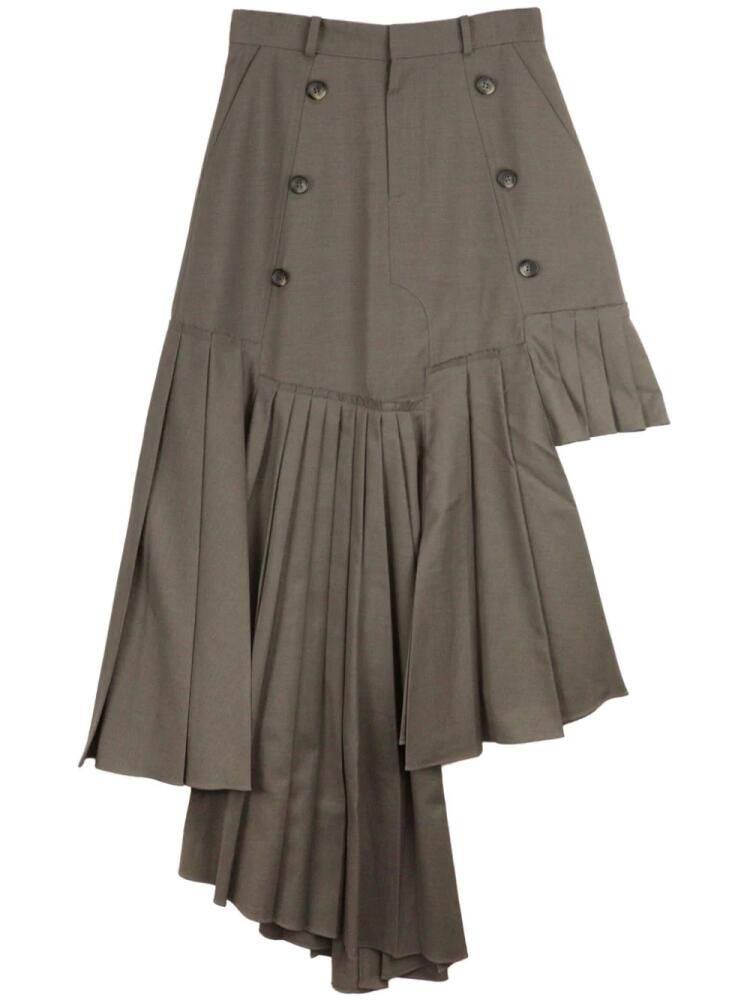 Rokh asymmetric pleated skirt - Brown Cover