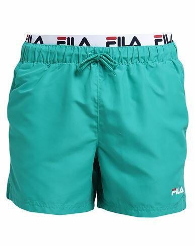 Fila Man Swim trunks Emerald green Polyester Cover