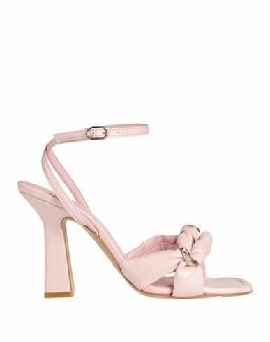 Marc Ellis Woman Sandals Light pink Leather Cover