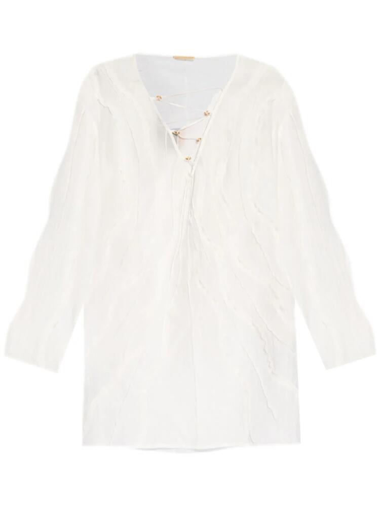 Cult Gaia Shemariah wave-pattern cover-up dress - White Cover