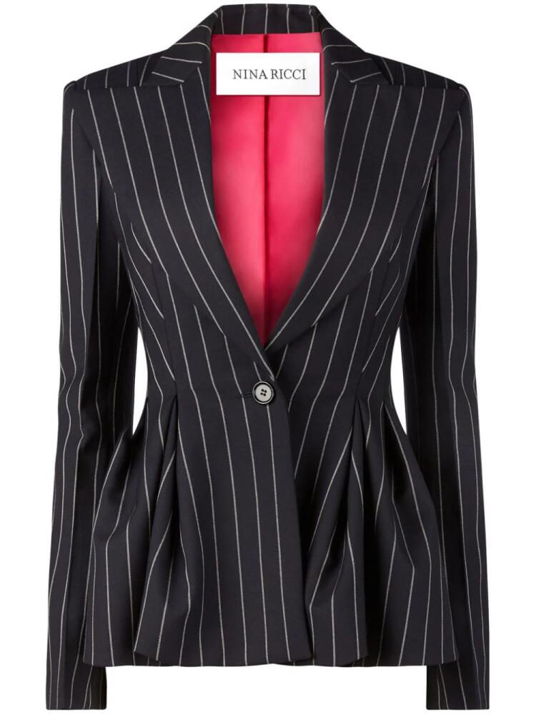 Nina Ricci pinstripe peplum blazer - Black Cover