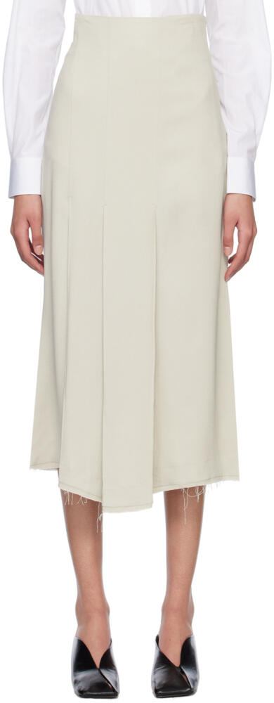 BITE Beige Raw Midi Skirt Cover