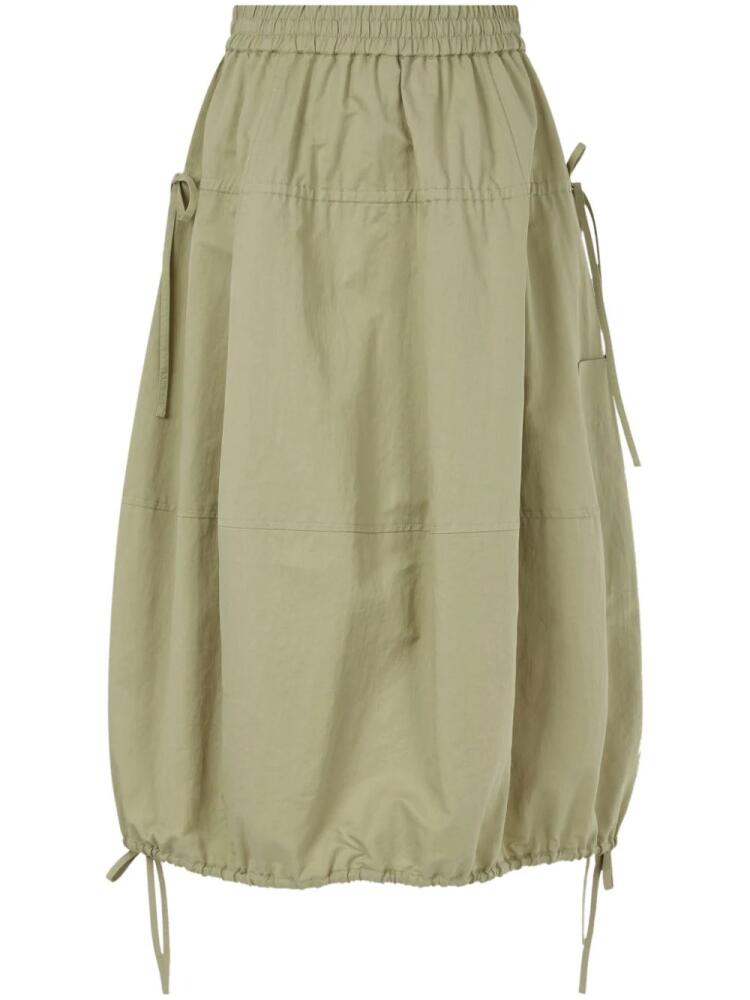 STUDIO TOMBOY drawstring-hem elasticated-waist midi skirt - Green Cover