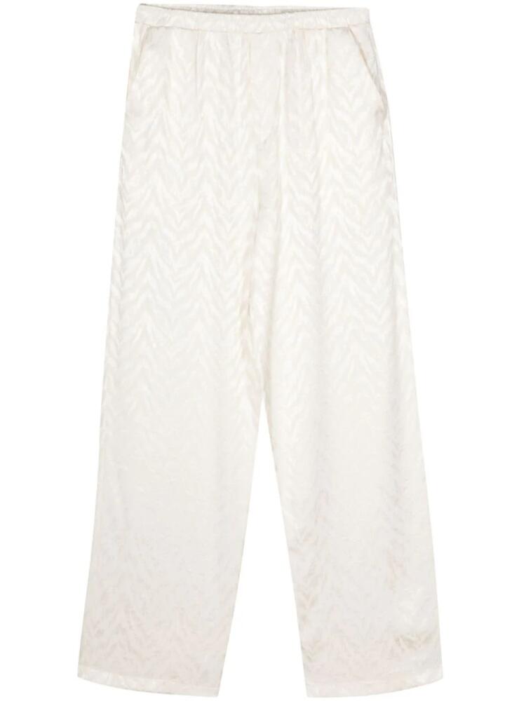 Family First patterned-jacquard straight-leg trousers - Neutrals Cover