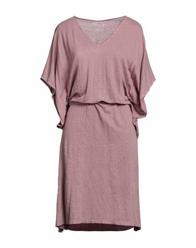 Majestic Filatures Woman Midi dress Pastel pink Linen, Elastane Cover